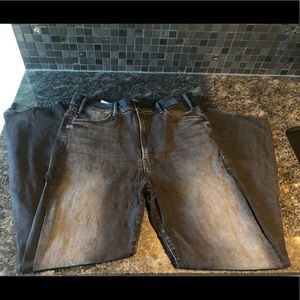 Mother “The Hustler” Frayed Black Jeans